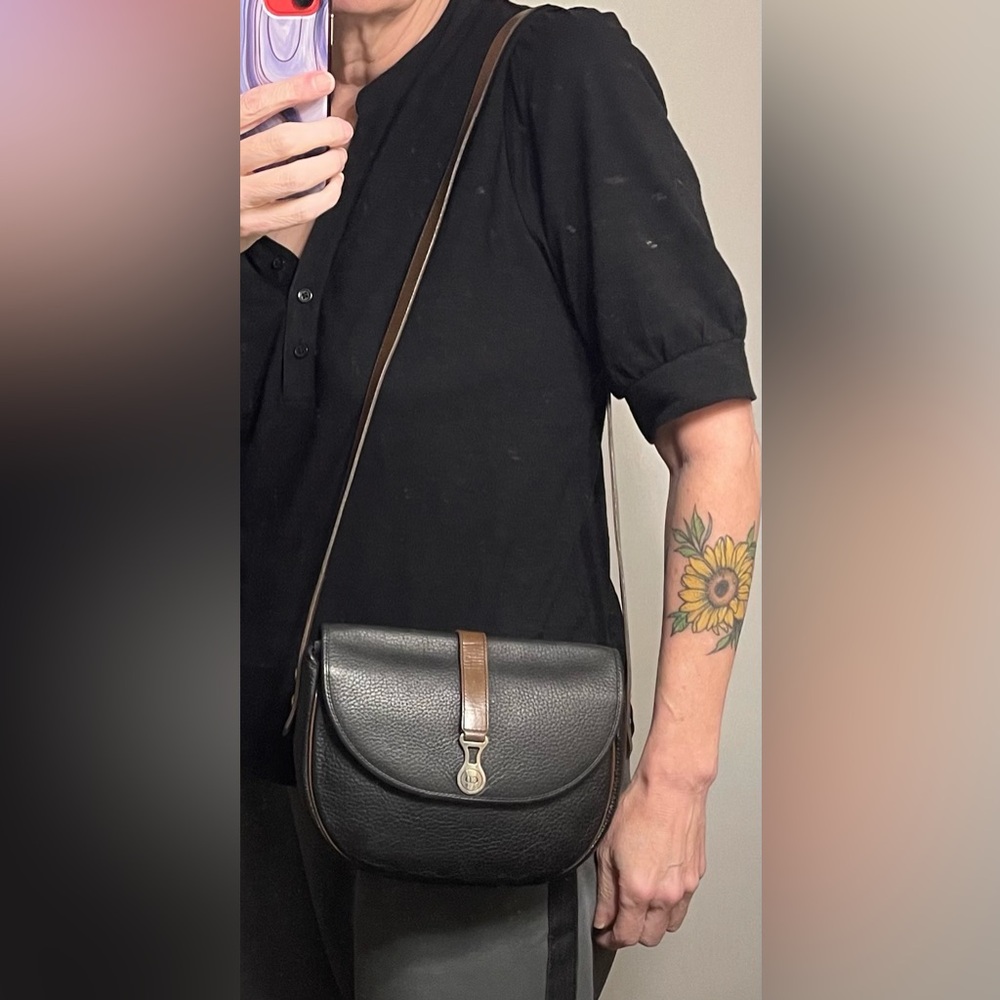 Dior Authentic Vintage Black Leather Crossbody Bag w/ Silver Hardware - Picture 6 of 14